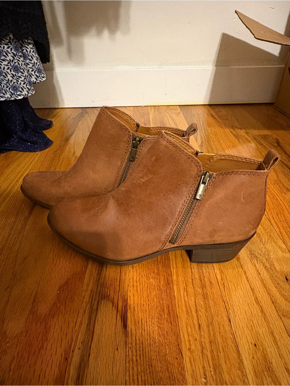 Women’s Brown Leather Ankle Booties - Classic Side-Zip Style
